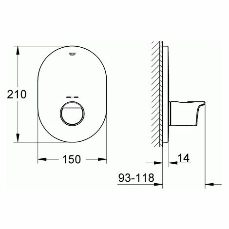GROHE Grohtherm 2000 Thermostat-Zentralbatterie chrom 19352001 GROHE Grohtherm 2000 Thermostat-Zentralbatterie Chrom 19352001 -GROHE Geschäft 14933431 2