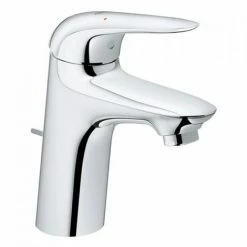 Grohe Eurostyle Einhand Waschtischbatterie, S-Size Mit Ablaufgarnitur, Geschlossener Hebelgriff, Zero - 23708003