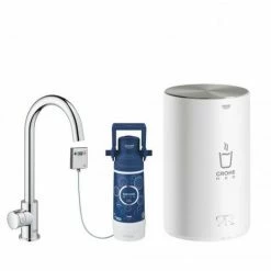 GROHE Red Mono Standventil Und Boiler Größe M, C- Auslauf, Farbe: Chrom - 30085001