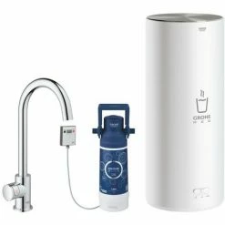 GROHE Red Mono Standventil Und Boiler Größe L, C-Auslauf, Chrom - 30080001
