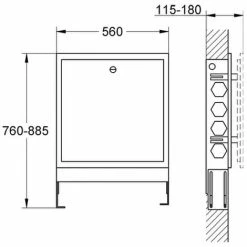 Grohe Rohbauset F-digital Deluxe 36367 Für Steuereinheit 36358000, 36367000 -GROHE Geschäft 17915415 2