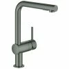 Grohe Einhand Spültischbatterie Minta 30274 L-Ausl. Azb. Spülbr. Hard Graphite Geb., 30274AL0 -GROHE Geschäft 17915932 1