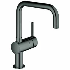 Grohe Einhand-SPT-Batterie Minta 32488 DN15 U-Auslauf Hard Graphite, 32488A00