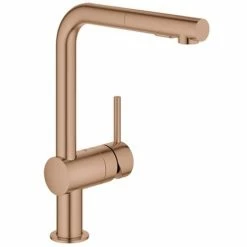 Grohe Einhand Spültischbatterie Minta 30274 L-Ausl. Azb. Spülbrause Warm Sunset Geb., 30274DL0