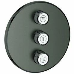 Grohe 3-fach Unterputz -Ventil Grohtherm Smart Control 29122 Rundhard Graph. Gebürstet, 29122AL0