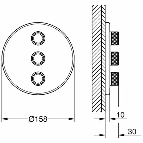 Grohe 3-fach Unterputz -Ventil Grohtherm Smart Control 29122 rundhard graph. gebürstet, 29122AL0 Grohe 3-fach Unterputz -Ventil Grohtherm Smart Control 29122 Rundhard Graph. Gebürstet, 29122AL0 -GROHE Geschäft 18073509 2
