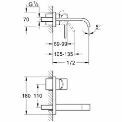 Grohe Waschbeckenarmatur 2 Loch Allure 19309 Fertigmontageset Ohne Einbaukörper Chrom 19309000 -GROHE Geschäft 18073798 2