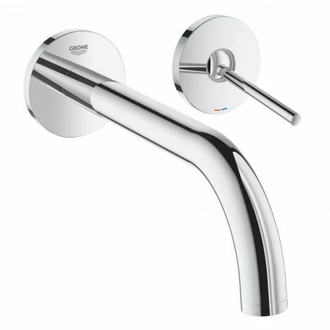 Grohe Atrio 2-Loch Waschtischbatterie, Wandmontage, Ausladung 221mm, Farbe: Chrom - 19918003 Grohe Atrio 2-Loch Waschtischbatterie, Wandmontage, Ausladung 221mm, Farbe: Chrom - 19918003 -GROHE Geschäft 18616088 1