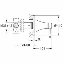 Grohe 500 X 19942 Fertigmontageset Für 29708000 Chrom, 19942000 -GROHE Geschäft 18630127 2