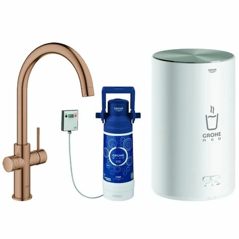 Grohe Armatur und Boiler Red Duo M-Size C-Auslauf warm sunset gebürstet, 30083DL1 Grohe Armatur Und Boiler Red Duo M-Size C-Auslauf Warm Sunset Gebürstet, 30083DL1 -GROHE Geschäft 23035798 1