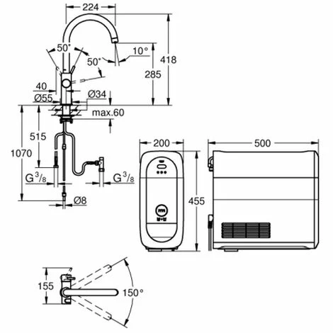 Grohe Blue Home Starter Kit Bluetooth/WIFI C-Ausl. warm sunset geb., 31455DL1 Grohe Blue Home Starter Kit Bluetooth/WIFI C-Ausl. Warm Sunset Geb., 31455DL1 -GROHE Geschäft 23035986 2