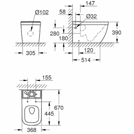 Grohe Stand-Tiefspül-WC Euro Keramik 39338 PureGuard alpinweiß, 3933800H Grohe Stand-Tiefspül-WC Euro Keramik 39338 PureGuard Alpinweiß, 3933800H -GROHE Geschäft 23036306 2