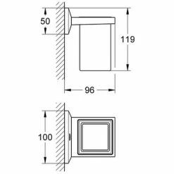 Grohe Halter Mit Mundspülglas Allure Brilliant 40493 Chrom
