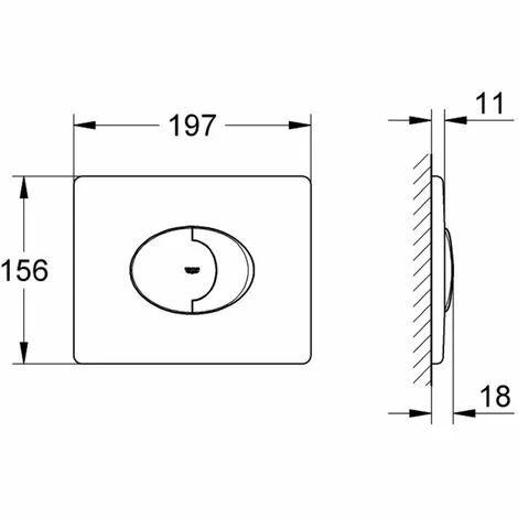GROHE Abdeckplatte Drückerplatte SKATE AIR mattchrom - 38506P00 GROHE Abdeckplatte Drückerplatte SKATE AIR Mattchrom - 38506P00 -GROHE Geschäft 23696756 2