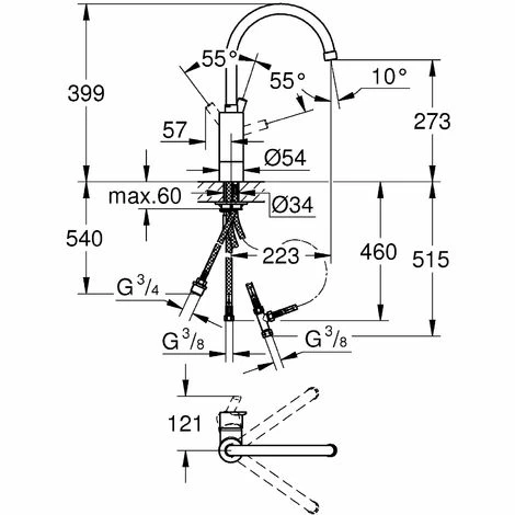 Grohe Feel Küchenarmatur 31202000 | schwenkbarer Einhebelmischer | SilkMove Keramikkartusche | StarLight Oberfläche | Mengenbegrenzer | Flexschläuche | Spültischarmatur | chrom | 09318 7 Grohe Feel Küchenarmatur 31202000 | Schwenkbarer Einhebelmischer | SilkMove Keramikkartusche | StarLight Oberfläche | Mengenbegrenzer | Flexschläuche | Spültischarmatur | Chrom | 09318 7 -GROHE Geschäft 24611541 2