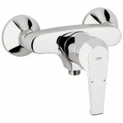 Grohe Duscharmatur Swift, 33291, Einhandmischer Für Brause Mit Keramikkartusche, Geschlossenem Hebel & Verdeckten S-Anschlüssen, Chrom, 09188 6