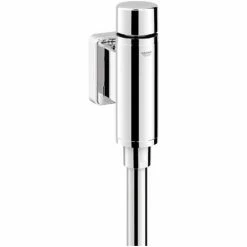 Grohe Druckspüler, 373390, Für Urinal, Mit StarLight Oberfläche, Spülstromregulierung, Schieberosette, Chrom, 21437 7