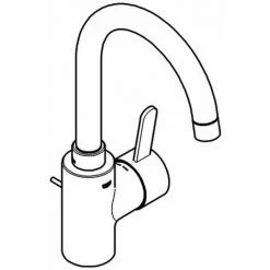 Grohe Eurosmart Cosmopolitan Einhand Waschtischbatterie, L-Size Mit Ablaufgarnitur, Mit Schwenkbarem Rohrauslauf - 32830000 -GROHE Geschäft 25038929 2