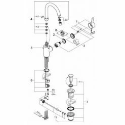 Grohe Eurosmart Cosmopolitan Einhand Waschtischbatterie, L-Size Mit Ablaufgarnitur, Mit Schwenkbarem Rohrauslauf - 32830000 -GROHE Geschäft 25038929 4