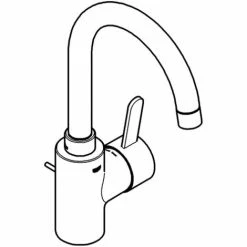 Grohe Eurosmart Cosmopolitan Einhand Waschtischbatterie, L-Size Mit Ablaufgarnitur, Mit Schwenkbarem Rohrauslauf - 32830000 -GROHE Geschäft 25038929 5