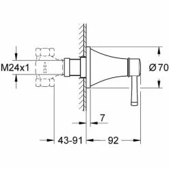 Grohe Grandera UP-Ventil Oberbau, 1 Verbraucher, Farbe: Chrom - 19944000 -GROHE Geschäft 25040015 2