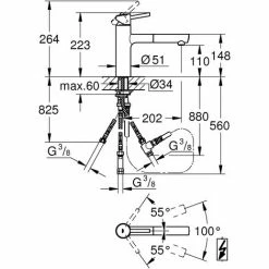 Grohe Concetto Einhand-Spültischbatterie, DN 15, Niederdruck Für Offene Warmwasserbereiter, Mittelhoher Auslauf, Strahlregler - 31214001 -GROHE Geschäft 25040366 2