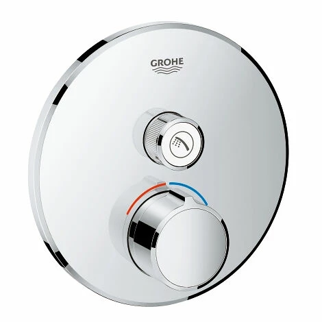 Grohe SmartControl Unterputzmischer, Ein Absperrventil, Runde Rosette, 1 Verbraucher, Chrom - 29144000 3 Grohe SmartControl Unterputzmischer, Ein Absperrventil, Runde Rosette, 1 Verbraucher, Chrom - 29144000