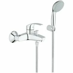Grohe Eurosmart Einhand-Wannenbatterie, Mit Brausegarnitur, Für Wandmontage 3330220A