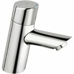 Grohe Waschtischarmatur Feel, 32274000, Standventil Mit Keramik-Oberteil, GroheStarLight Oberfläche, Mousseur, Chrom, 09463 4