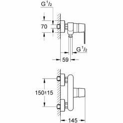 Grohe Duscharmatur Get 32888000 | Einhandmischer Für Brause Mit Rückflussverhinderer | Mengenbegrenzung | SilkMove Keramikkartusche | StarLight Oberfläche | Typ 1/2 | Chrom | 09591 4 -GROHE Geschäft 26286879 3