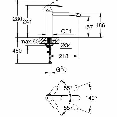 Grohe Spültischarmatur Wave Cosmopolitan, 31316000, Einhandmischer Für Spüle Mit SilkMove Keramikkartusche, Mengenbegrenzung, Schwenkbarer Rohrauslauf, Chrom, 09603 4 4 Grohe Spültischarmatur Wave Cosmopolitan, 31316000, Einhandmischer Für Spüle Mit SilkMove Keramikkartusche, Mengenbegrenzung, Schwenkbarer Rohrauslauf, Chrom, 09603 4 – Bild 2