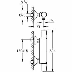 Grohe Duscharmatur Precision Start, 34594000, Thermostatbatterie Für Brause, StarLight Oberfläche, TurboStat Kartusche Mit Dehnstoff-Thermoelement, EcoJoy Wasserspar-Technologie, Chrom, 09715 4 4 Grohe Duscharmatur Precision Start, 34594000, Thermostatbatterie Für Brause, StarLight Oberfläche, TurboStat Kartusche Mit Dehnstoff-Thermoelement, EcoJoy Wasserspar-Technologie, Chrom, 09715 4 -GROHE Geschäft 26286937 3