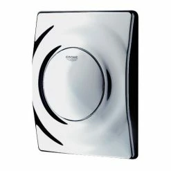 Grohe WC - Urinal-Betätigungsplatte Surf, 38808000, Manuelle Auslösung Für Rapido U Oder Rapido UMB, Mechanische Funktionskartusche, StarLight Oberfläche, 116 X 144 Mm, Chrom, 21168 0 -GROHE Geschäft 26287049 2