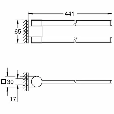 GROHE Handtuchhalter Selection 41063 2-armig Schwenkbar Warm Sunset Gebürstet, 41063DL0 4 GROHE Handtuchhalter Selection 41063 2-armig Schwenkbar Warm Sunset Gebürstet, 41063DL0 – Bild 2