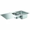 GROHE Edelstahlspüle K500 31572_1 Mit 1,5 Becken Abtropffläche 1000x500mm, 31572SD1 -GROHE Geschäft 26326168 1