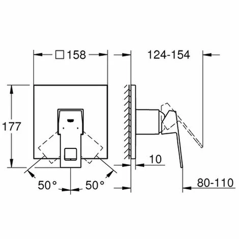 GROHE EH-Brausebatterie Eurocube 24061 FMS für 35600 hard graphite gebürstet, 24061AL0 GROHE EH-Brausebatterie Eurocube 24061 FMS Für 35600 Hard Graphite Gebürstet, 24061AL0 -GROHE Geschäft 26326196 2