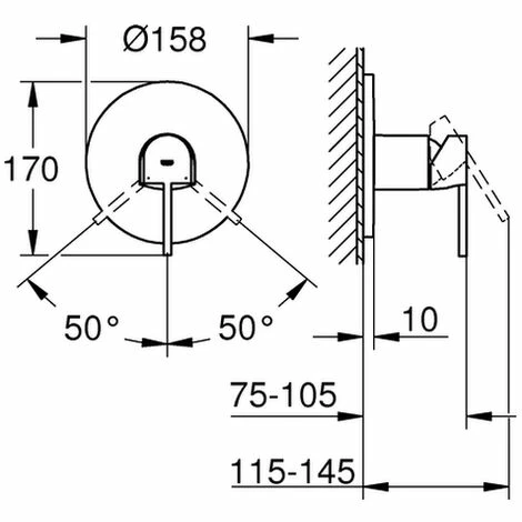 GROHE EH-Brausebatterie Plus 24059_3 FMS für 35600 hard graphite gebürstet, 24059AL3 GROHE EH-Brausebatterie Plus 24059_3 FMS Für 35600 Hard Graphite Gebürstet, 24059AL3 -GROHE Geschäft 26326341 2