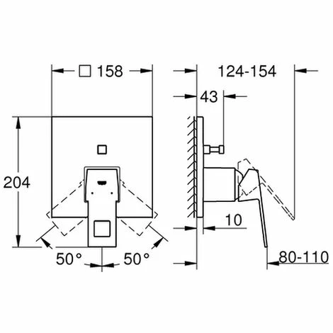 GROHE EH-Wannenbatterie Eurocube 24062 FMS für 35600 hard graphite gebürstet, 24062AL0 GROHE EH-Wannenbatterie Eurocube 24062 FMS Für 35600 Hard Graphite Gebürstet, 24062AL0 -GROHE Geschäft 26326350 2