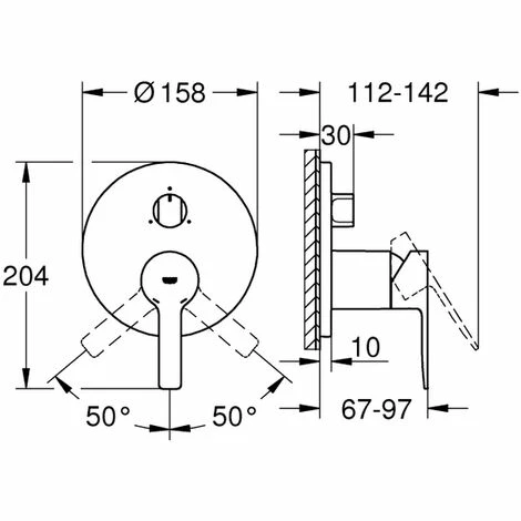 GROHE EH-Batterie Lineare 24095_1 FMS für 35600 3-W-Umst. hard graphite gebürstet, 24095AL1 GROHE EH-Batterie Lineare 24095_1 FMS Für 35600 3-W-Umst. Hard Graphite Gebürstet, 24095AL1 -GROHE Geschäft 26326544 2