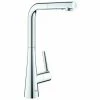 GROHE EH-Spültischbatterie Zedra 32553_2 L-Auslauf Ausziehbare Spülbrause Chrom, 32553002