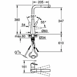 GROHE EH-Spültischbatterie Zedra 32553_2 L-Auslauf Ausziehbare Spülbrause Chrom, 32553002 -GROHE Geschäft 26326581 2