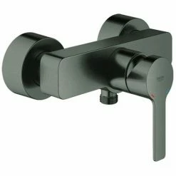 GROHE EH-Brausebatterie Lineare 33865_1 Wandmontage Hard Graphite Gebürstet, 33865AL1