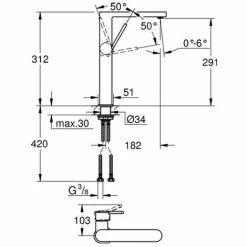 GROHE EH-Waschtischbatterie Plus 32618_3 XL-Size Supersteel, 32618DC3 -GROHE Geschäft 26326740 2