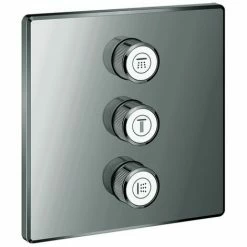 GROHE 3-fach UP-Ventil Grohtherm Smart Control 29127 Eckig FMS Hard Graphite, 29127A00