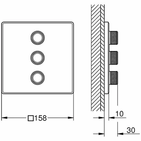 GROHE 3-fach Unterputzventil Grohtherm SmartControl 29127, Fertigmontageset für Rapido SmartBox, Wandrosette eckig, cool sunrise gebürstet GROHE 3-fach Unterputzventil Grohtherm SmartControl 29127, Fertigmontageset Für Rapido SmartBox, Wandrosette Eckig, Cool Sunrise Gebürstet -GROHE Geschäft 26326915 2