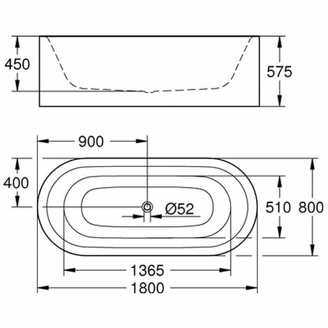 GROHE Badewanne Essence 39611 Freisteh. Ohne Überlauf Alpinweiß, 39611000 4 GROHE Badewanne Essence 39611 Freisteh. Ohne Überlauf Alpinweiß, 39611000 – Bild 2