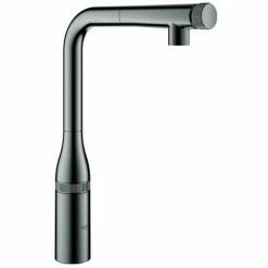 GROHE SPT-Batterie Essence Smart Control 31615 Ausziehb. Spülbrause Hard Graphite, 31615A00
