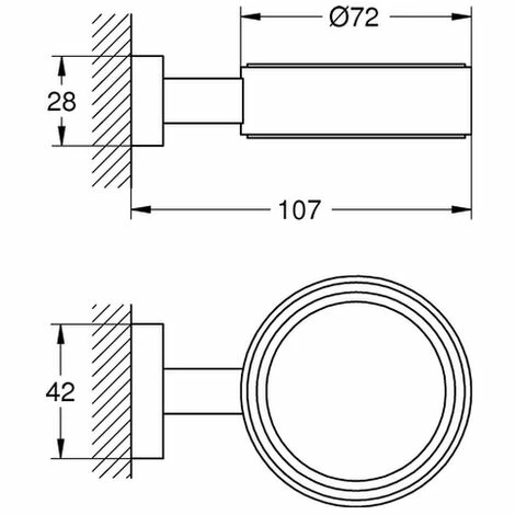 GROHE Halter Essentials Cube 40508_1 hard graphite gebürstet, 40508AL1 GROHE Halter Essentials Cube 40508_1 Hard Graphite Gebürstet, 40508AL1 -GROHE Geschäft 26328373 2