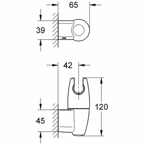 GROHE Wandbrausehalter Movario 28401 Verstellbar Chrom, 28401000 4 GROHE Wandbrausehalter Movario 28401 Verstellbar Chrom, 28401000 – Bild 2