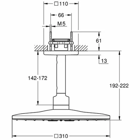 GROHE Kopfbrauseset Rainshower 310 SmartActive Cube 26481 DA hard graphite, 26481A00 GROHE Kopfbrauseset Rainshower 310 SmartActive Cube 26481 DA Hard Graphite, 26481A00 -GROHE Geschäft 26328652 2
